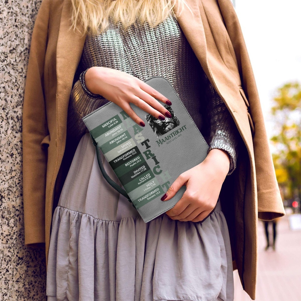 Letter by Letter Blessing: Khaki Personalized Bible Case