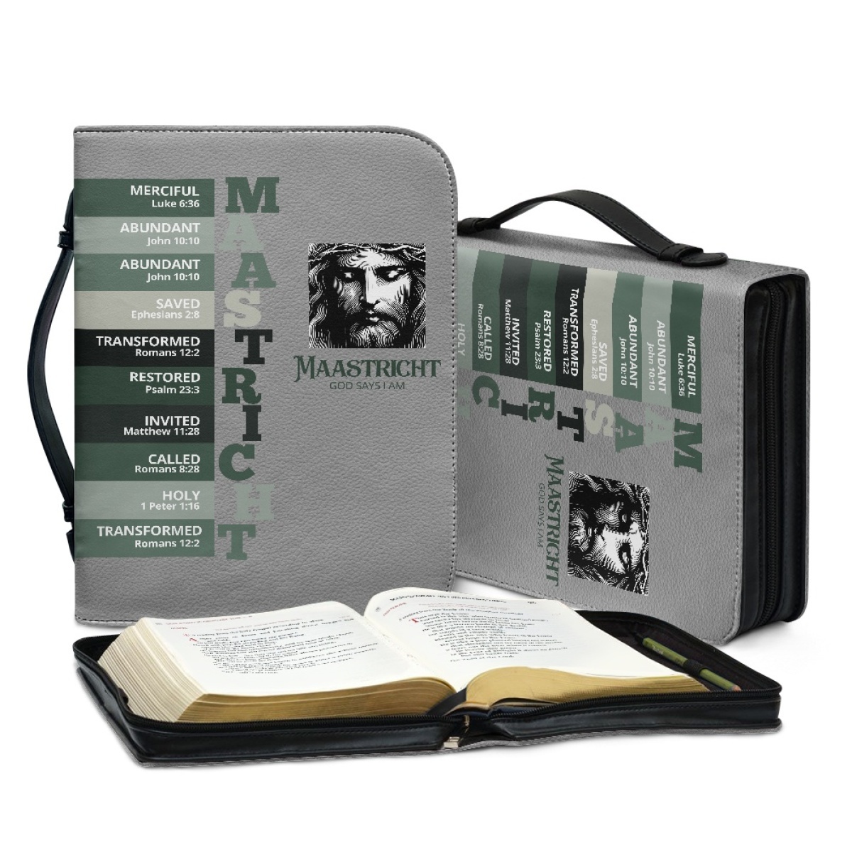 Letter by Letter Blessing: Khaki Personalized Bible Case