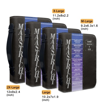 Letter by Letter Blessing: Black Personalized Bible Bag