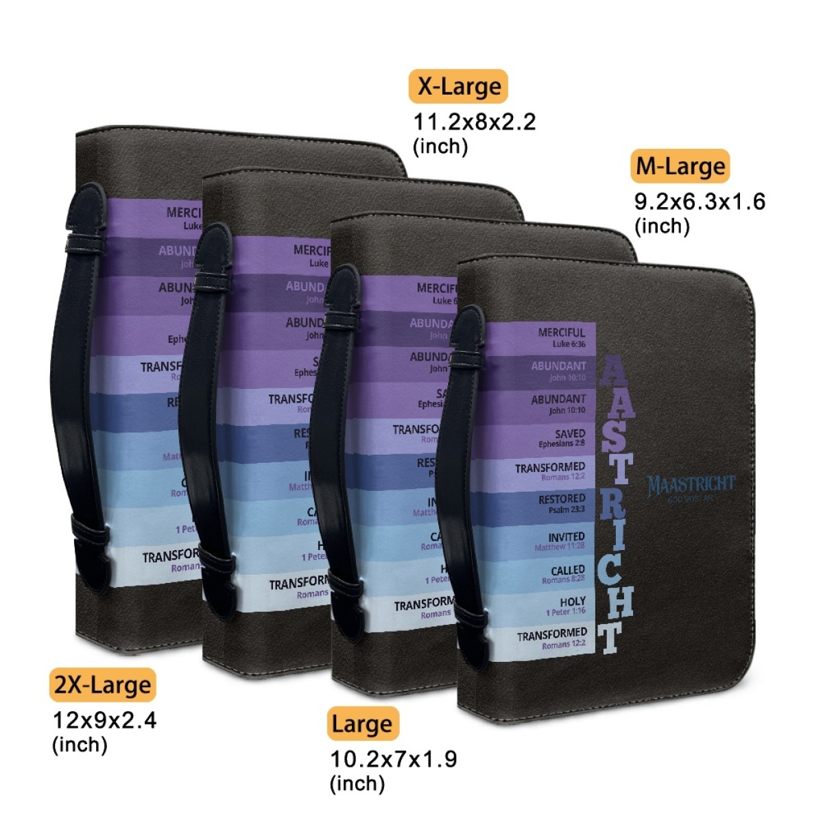 Letter by Letter Blessing: Black Personalized Bible Case