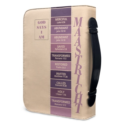 Letter by Letter Blessing: Beige Personalized Bible Bag