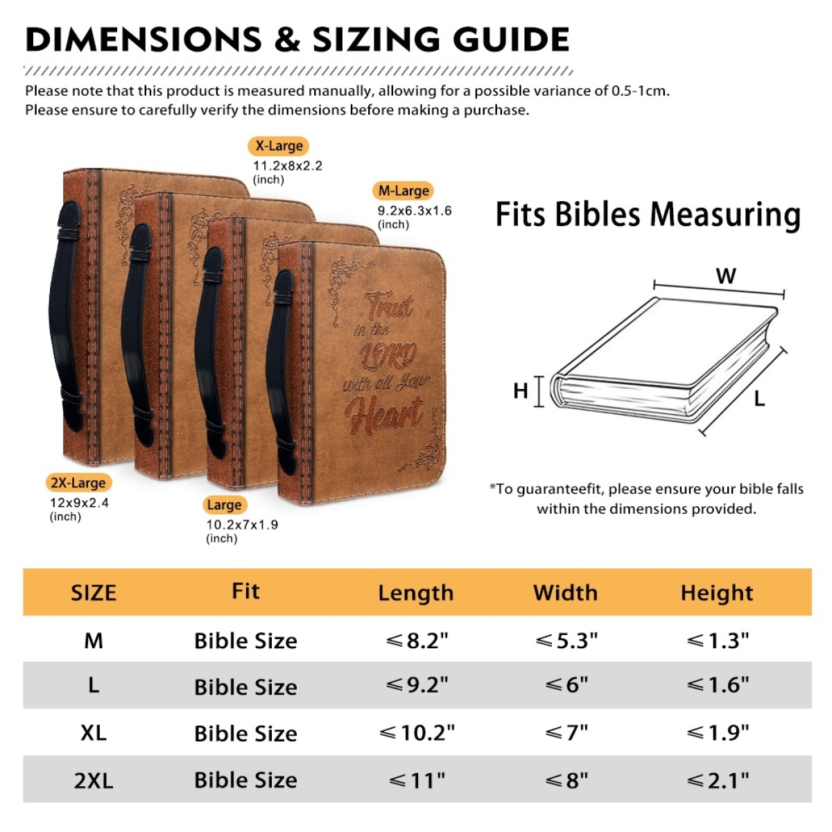 Personalized PU Leather Bible Cover for Men - Engraved "Trust in the Lord with All Your Heart" (Proverbs 3:5)