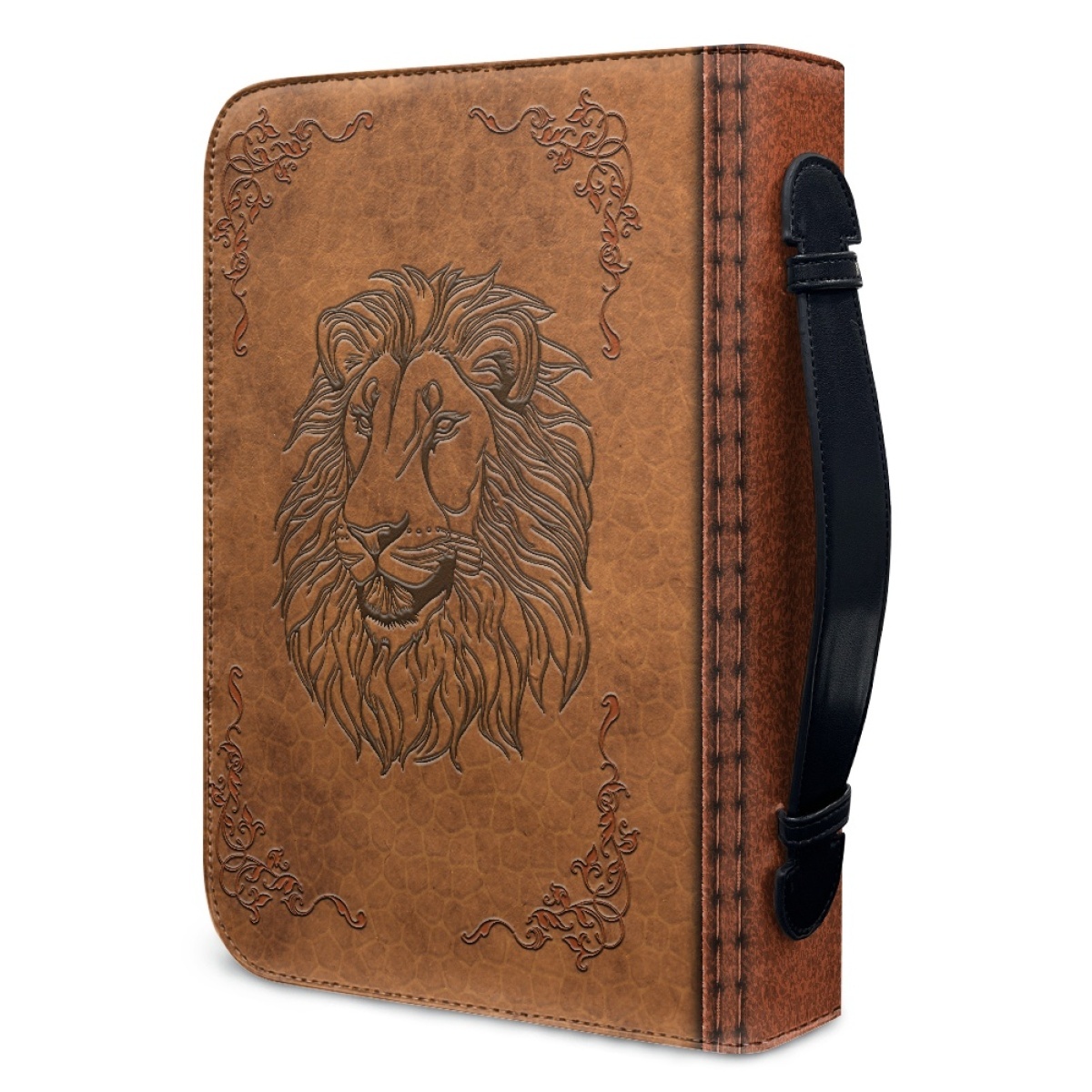 Personalized PU Leather Bible Cover for Men - Engraved "Trust in the Lord with All Your Heart" (Proverbs 3:5)