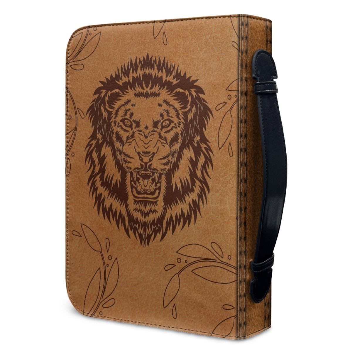 Personalized PU Leather Bible Cover for Women - Engraved "God Is Within Her, She Will Not Fall" (Psalm 46:5)