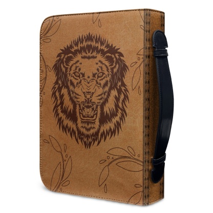 Personalized PU Leather Bible Cover for Women - Engraved "God Is Within Her, She Will Not Fall" (Psalm 46:5)