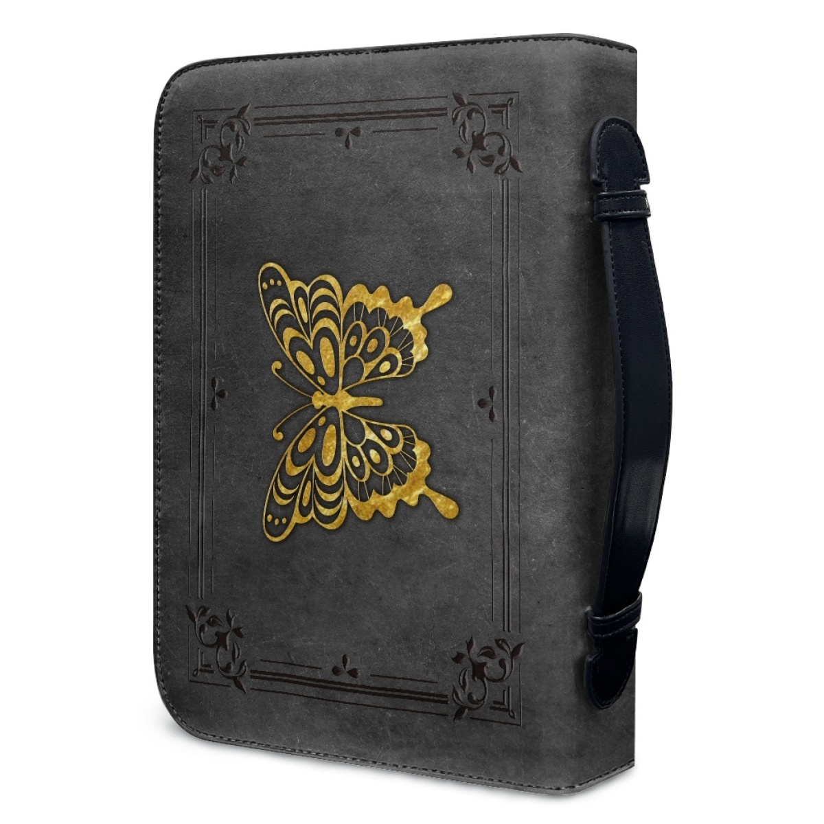 Personalized PU Leather Bible Cover for Men - Engraved "Pray About Everything, Worry About Nothing" (Philippians 4:6)