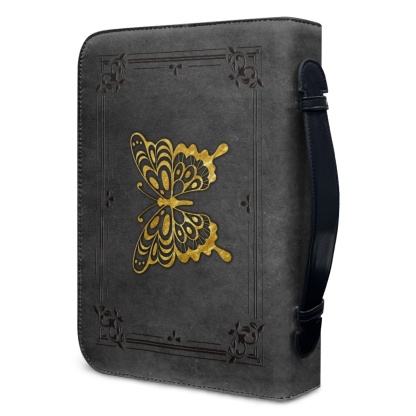Personalized PU Leather Bible Cover for Men - Engraved "Pray About Everything, Worry About Nothing" (Philippians 4:6)