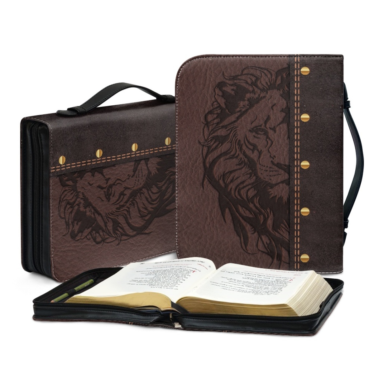 Personalized PU Leather Bible Cover for Women - Engraved "God Is Within Her, She Will Not Fall" (Psalm 46:5)