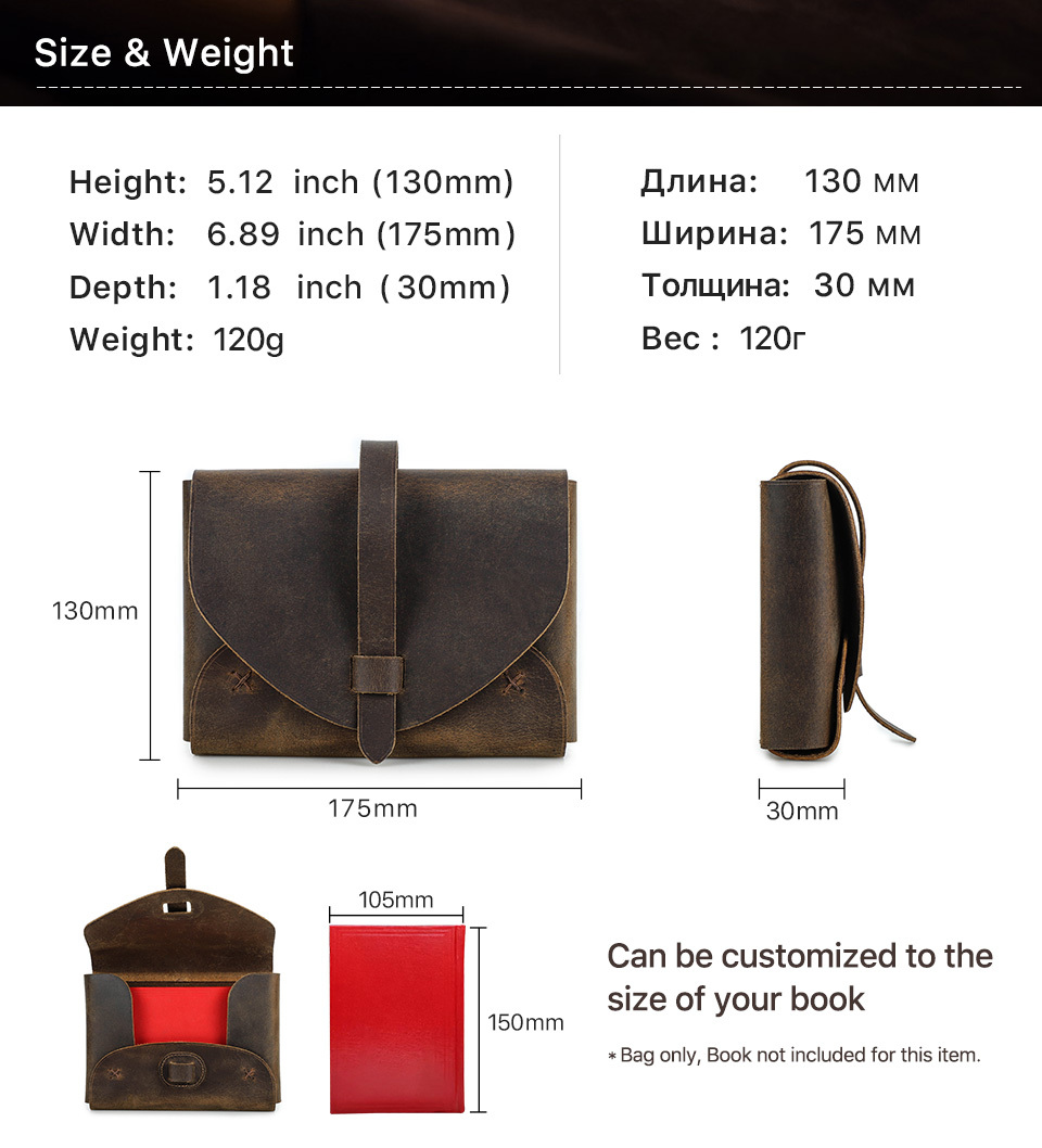 Personalized Genuine Leather Bible Cover - Pocket Size (5"x7") | Custom Engrave Your Own Words