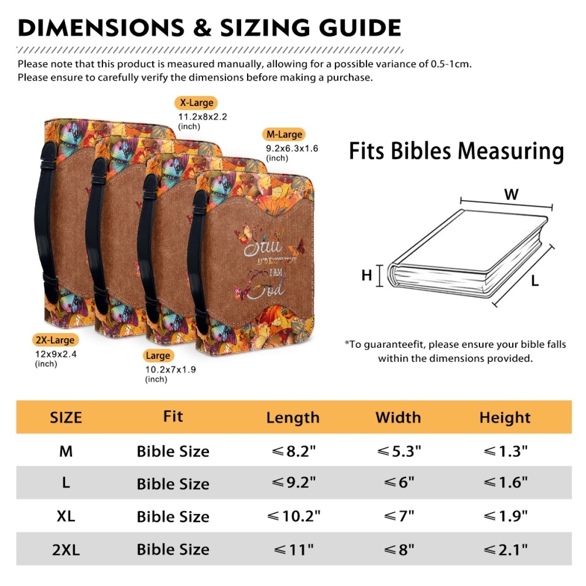 Personalized Leather Bible Cover for Women - Engraved "Be Still and Know That I Am God" (Psalm 46:10)