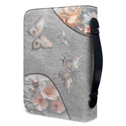 Personalized Leather Bible Cover for Women - Engraved "Let Your Faith Be Bigger Than Your Fear" (Inspired by 1 John 4:18)