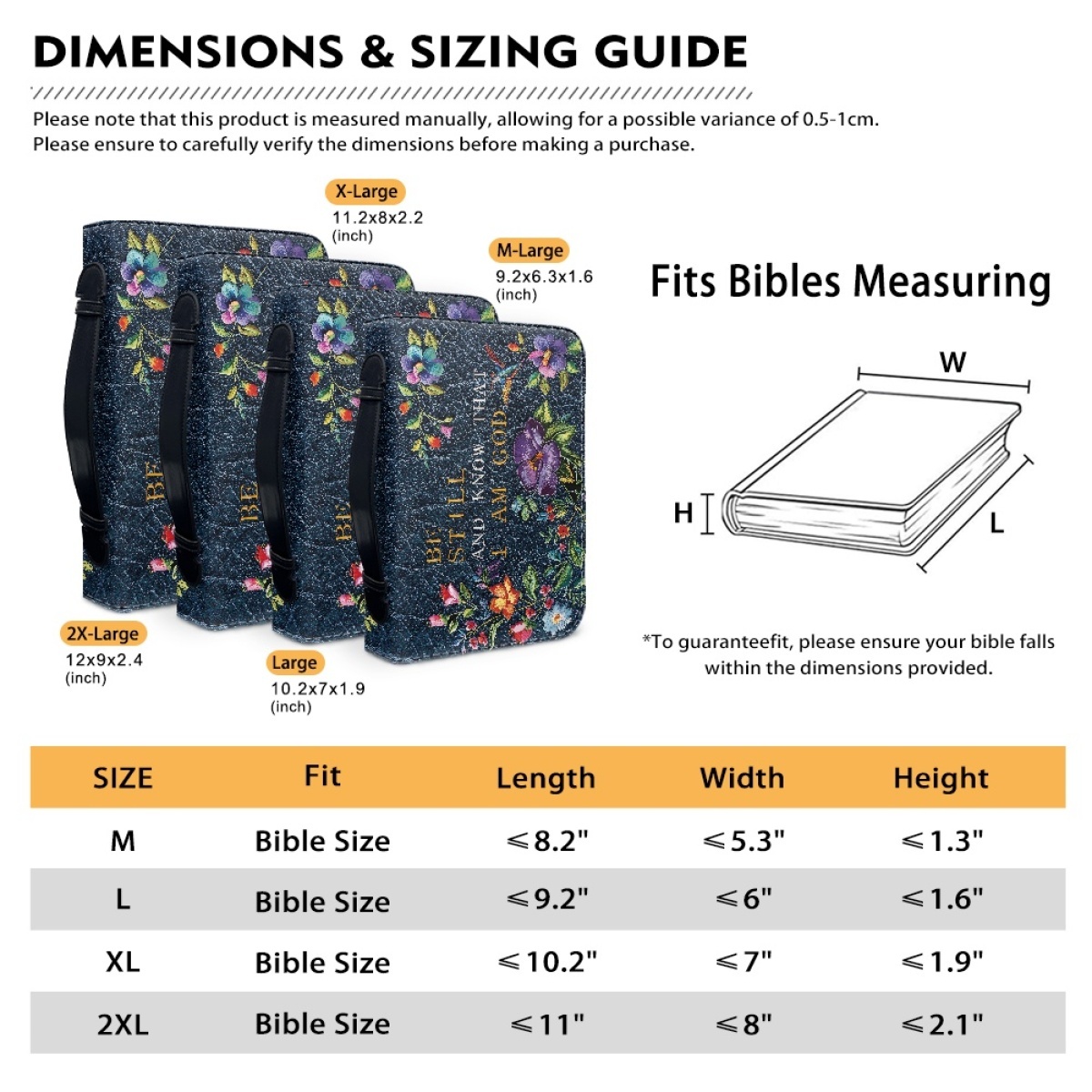 Personalized Leather Bible Cover for Women - Engraved "Be Still and Know That I Am God" (Psalm 46:10)