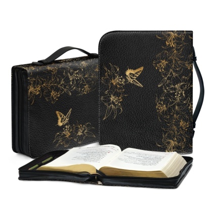 Custom Leather Bible Cover for Women - Engraved "Let Your Faith Be Bigger Than Your Fear" | Bold Typography & Modern Edge