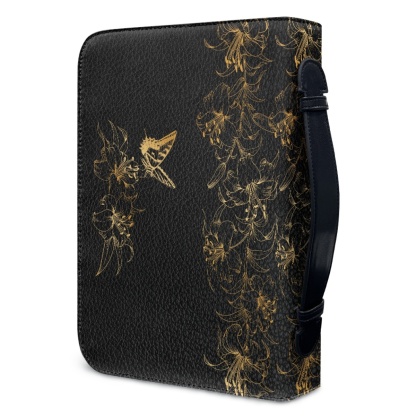 Custom Leather Bible Cover for Women - Engraved "Let Your Faith Be Bigger Than Your Fear" | Bold Typography & Modern Edge