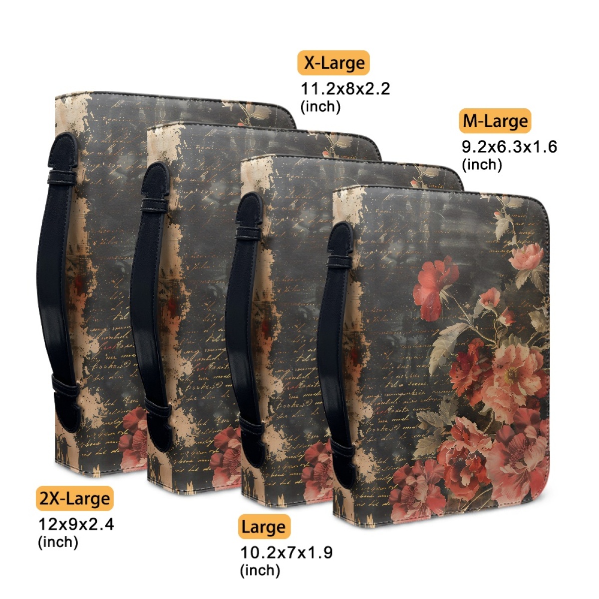 Custom Leather Bible Cover for Women - Embossed Rose & Cross Design | Timeless Faith & Elegance