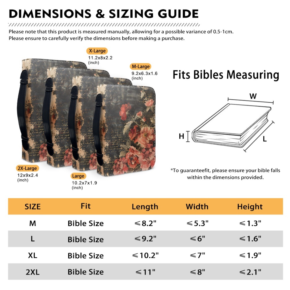 Custom Leather Bible Cover for Women - Embossed Rose & Cross Design | Timeless Faith & Elegance