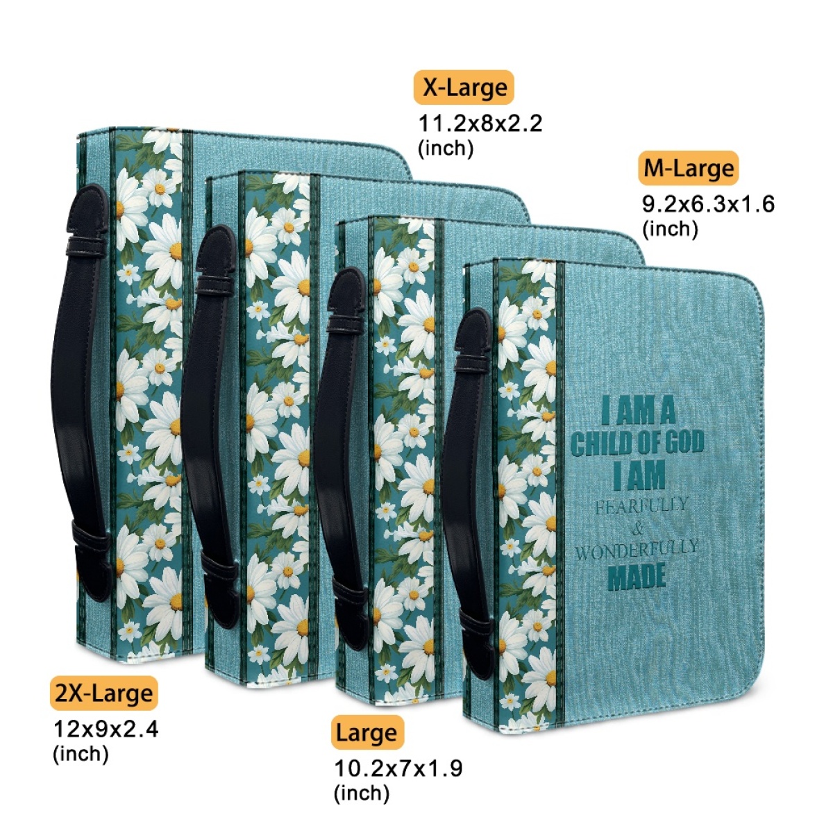 Custom Leather Bible Cover for Women - Engraved "I Am a Child of God" | Soft Pastel Design & Divine Assurance 