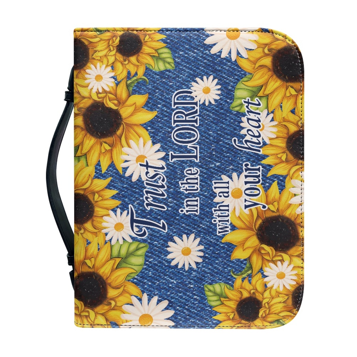 Personalized Leather Bible Cover for Women - Engraved Trust in the Lord with All Your Heart (Proverbs 3:5)