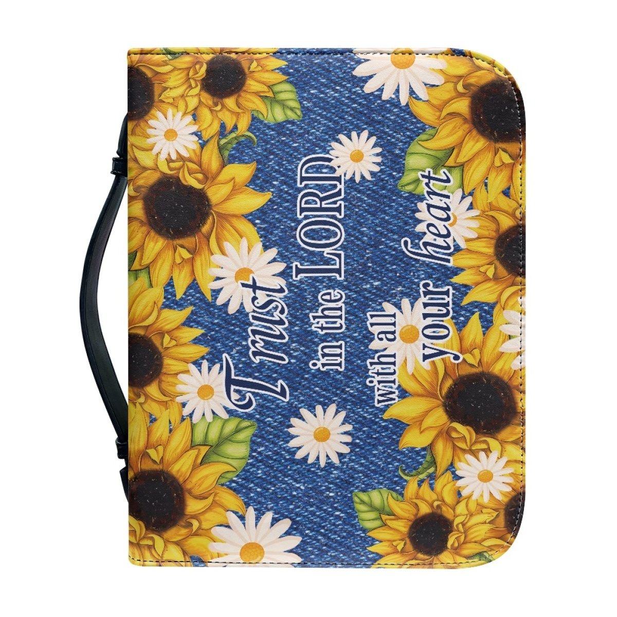 Personalized Leather Bible Cover for Women - Engraved Trust in the Lord with All Your Heart (Proverbs 3:5)