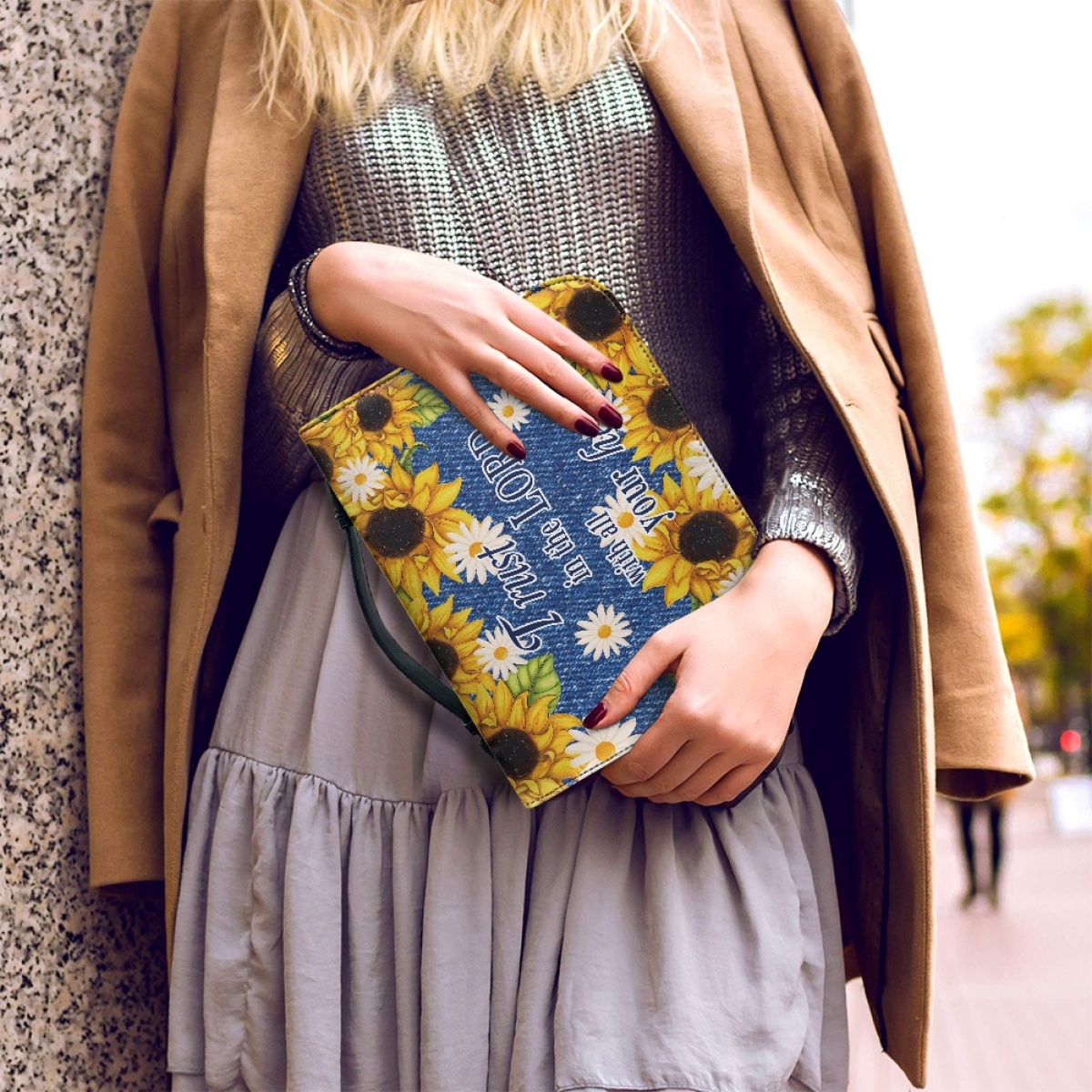 Personalized Leather Bible Cover for Women - Engraved Trust in the Lord with All Your Heart (Proverbs 3:5)