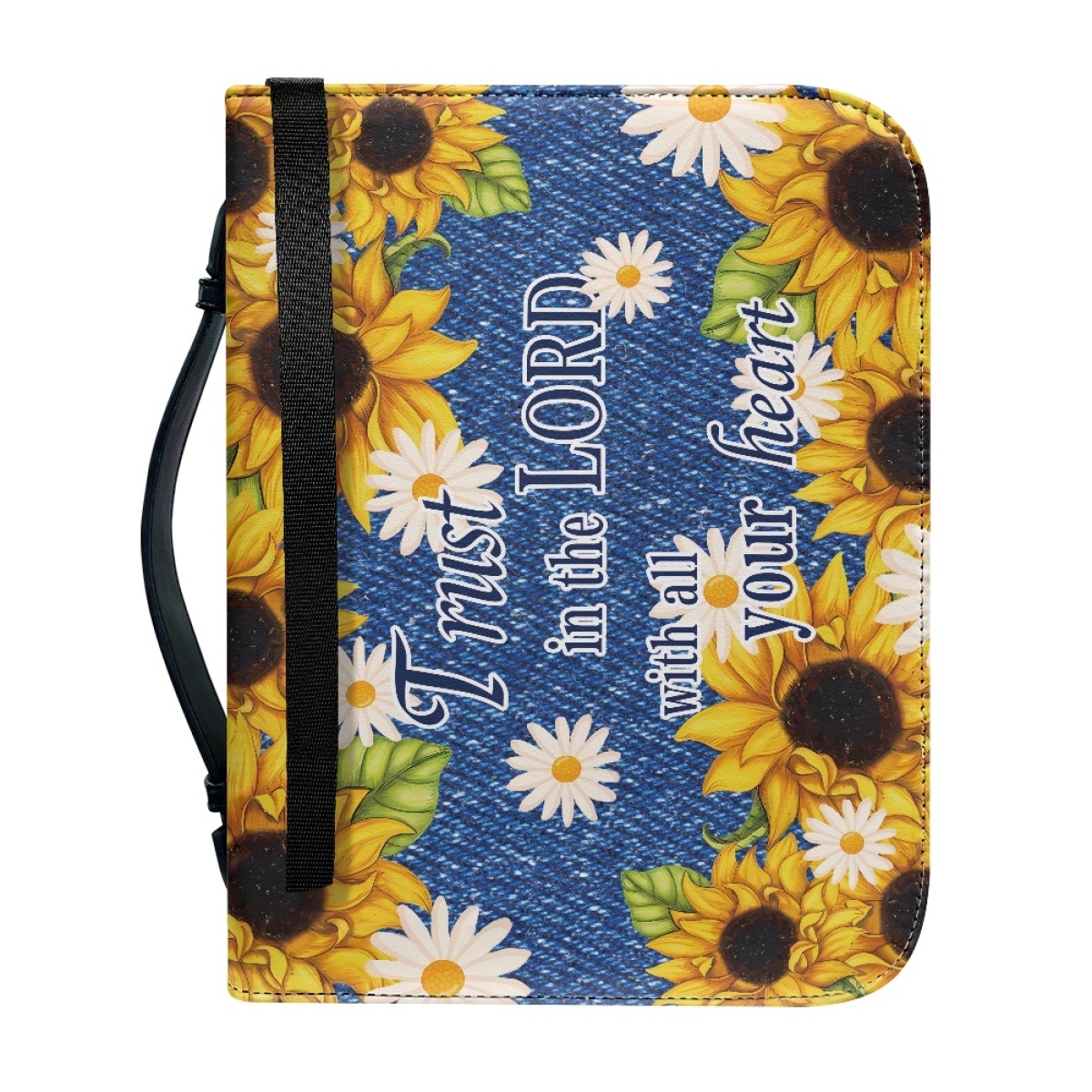 Personalized Leather Bible Cover for Women - Engraved Trust in the Lord with All Your Heart (Proverbs 3:5)