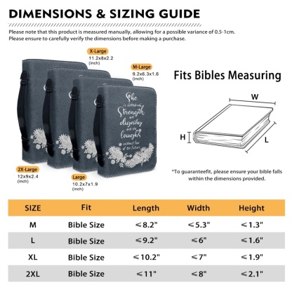 Leather Bible Cover for Women - Engraved She Is Clothed with Strength and Dignity (Proverbs 31:25)