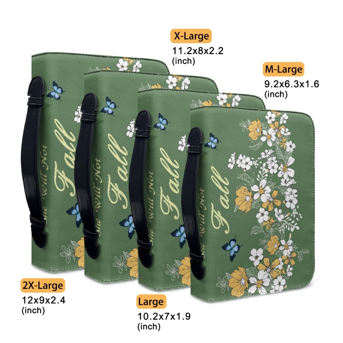 Leather Floral Bible Cover for Women - Engraved God Is Within Her (Psalm 46:5)