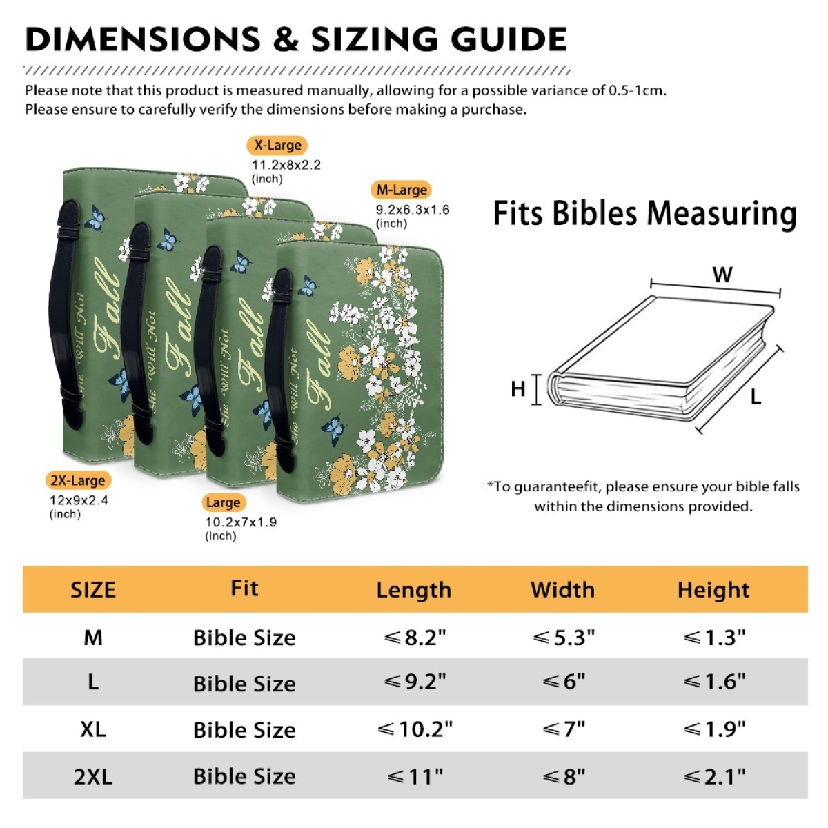 Leather Floral Bible Cover for Women - Engraved God Is Within Her (Psalm 46:5)