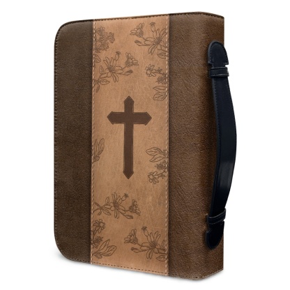 Extra Large Bible Cover - Engraved He Fills My Life with Good Things (Psalm 103:5)