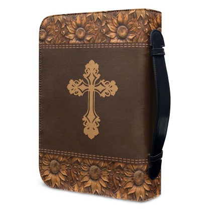 Large Personalized Bible Cover - Engraved Be Still and Know That I Am God (Psalm 46:10)