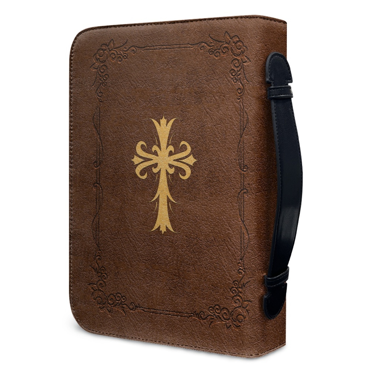 Standard & Medium Bible Cover - Engraved When You Go Through Deep Waters I Will Be with You (Isaiah 43:2) 