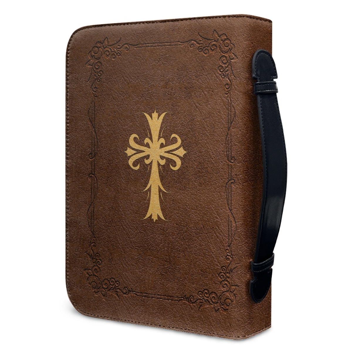 Standard & Medium Bible Cover - Engraved When You Go Through Deep Waters I Will Be with You (Isaiah 43:2) 