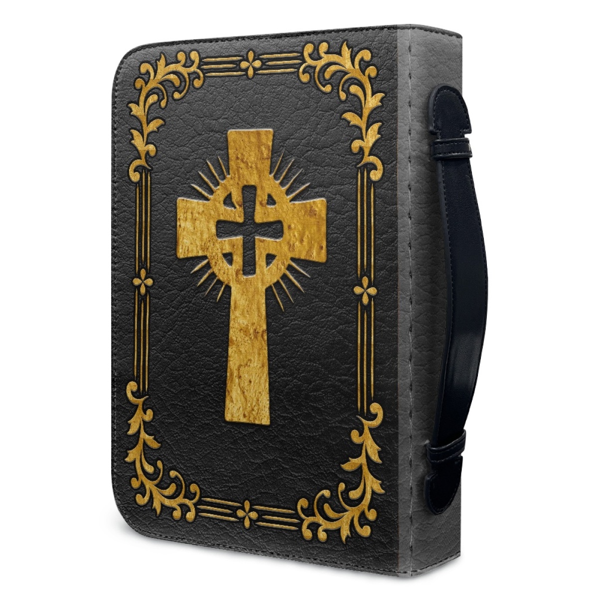 Large PU Leather Bible Cover for Women - Engraved God Is Within Her, She Will Not Fall (Psalm 46:5)