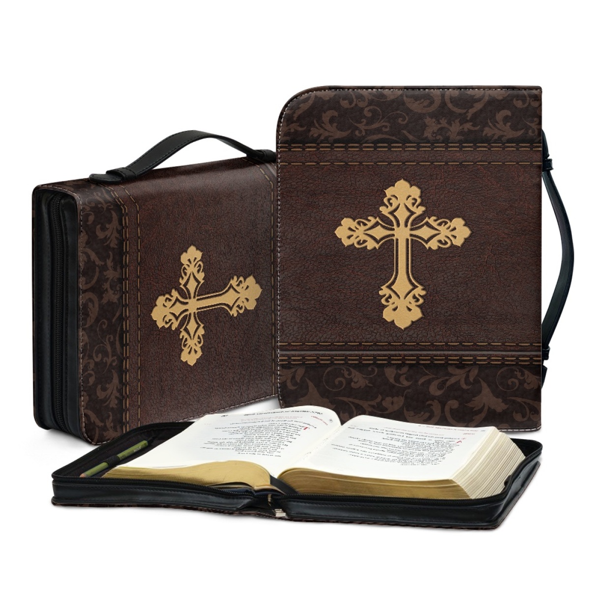 Extra Extra Large Leather Bible Cover - Engraved I Am a Child of God (1 John 3:1)