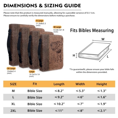 Personalized Large Bible Cover for Men - Engraved Trust in the Lord with All Your Heart (Proverbs 3:5)