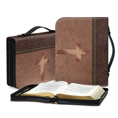 Personalized Large Bible Cover for Men - Engraved Trust in the Lord with All Your Heart (Proverbs 3:5)