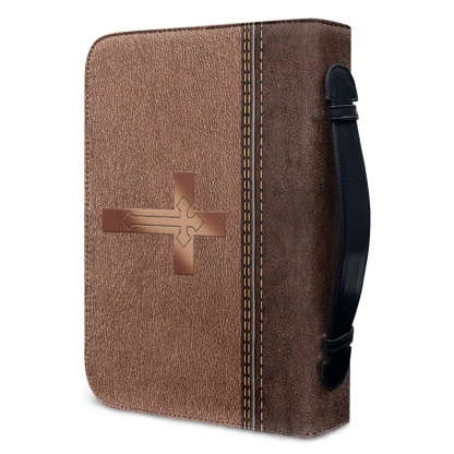 Personalized Large Bible Cover for Men - Engraved Trust in the Lord with All Your Heart (Proverbs 3:5)