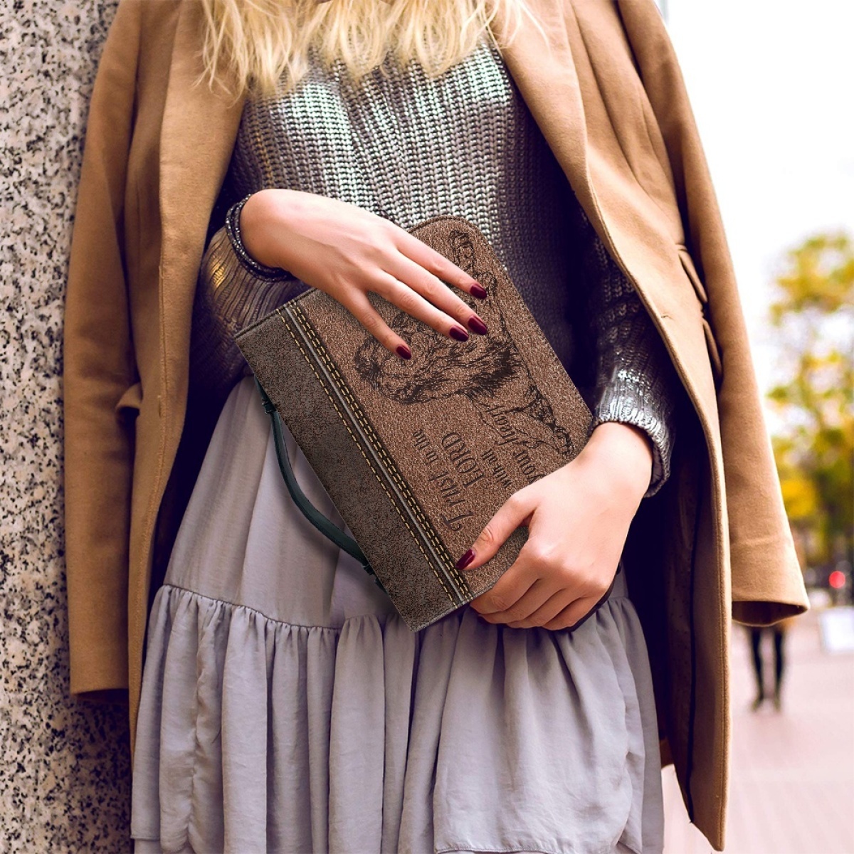 Personalized Large Bible Cover for Men - Engraved Trust in the Lord with All Your Heart (Proverbs 3:5)