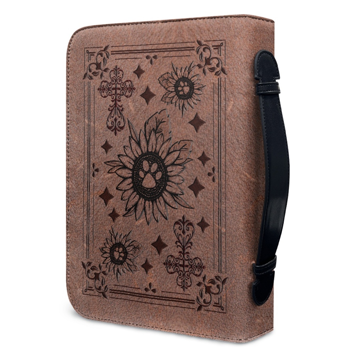 Custom Leather Bible Cover for Men - Engraved Trust in the Lord with All Your Heart (Proverbs 3:5)
