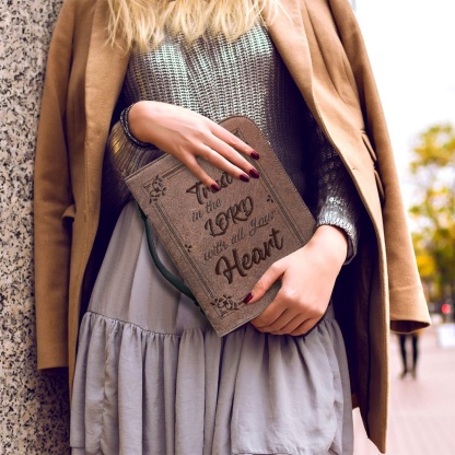 Custom Leather Bible Cover for Men - Engraved Trust in the Lord with All Your Heart (Proverbs 3:5)