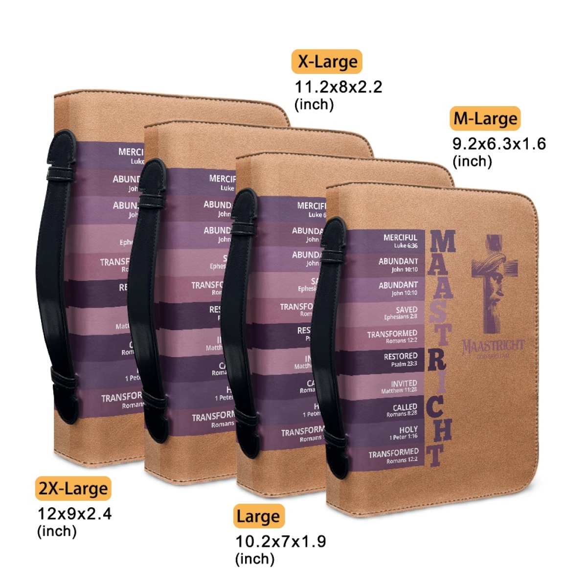 Letter by Letter Blessing: Beige Personalized Bible Case