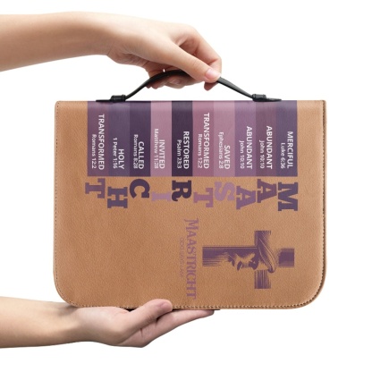 Letter by Letter Blessing: Beige Personalized Bible Case