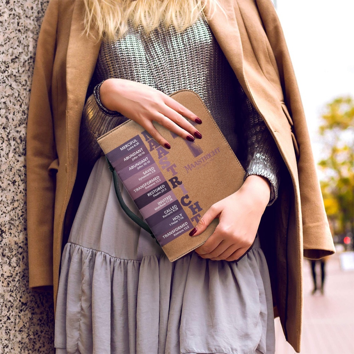 Letter by Letter Blessing: Beige Personalized Bible Case