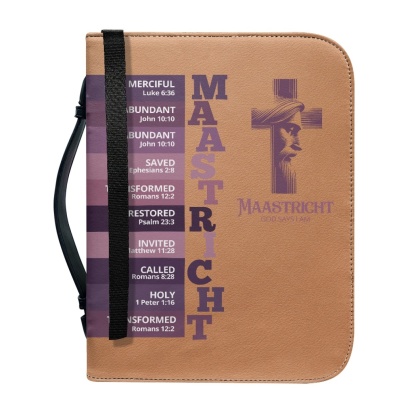 Letter by Letter Blessing: Beige Personalized Bible Case