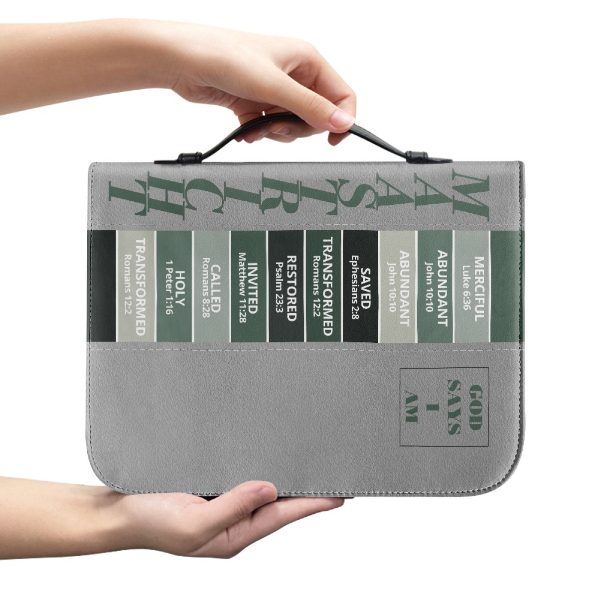 Letter by Letter Blessing: Khaki Personalized Bible Bag