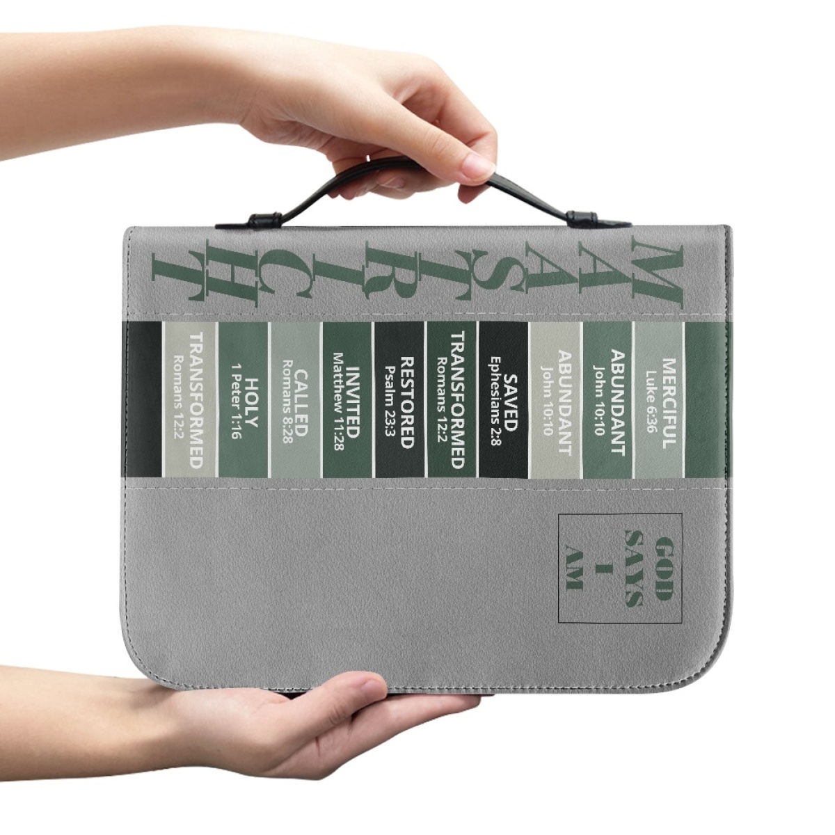 Letter by Letter Blessing: Khaki Personalized Bible Bag