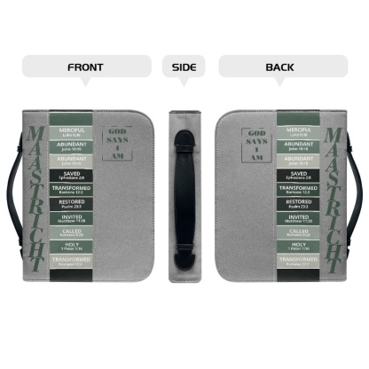 Letter by Letter Blessing: Khaki Personalized Bible Bag