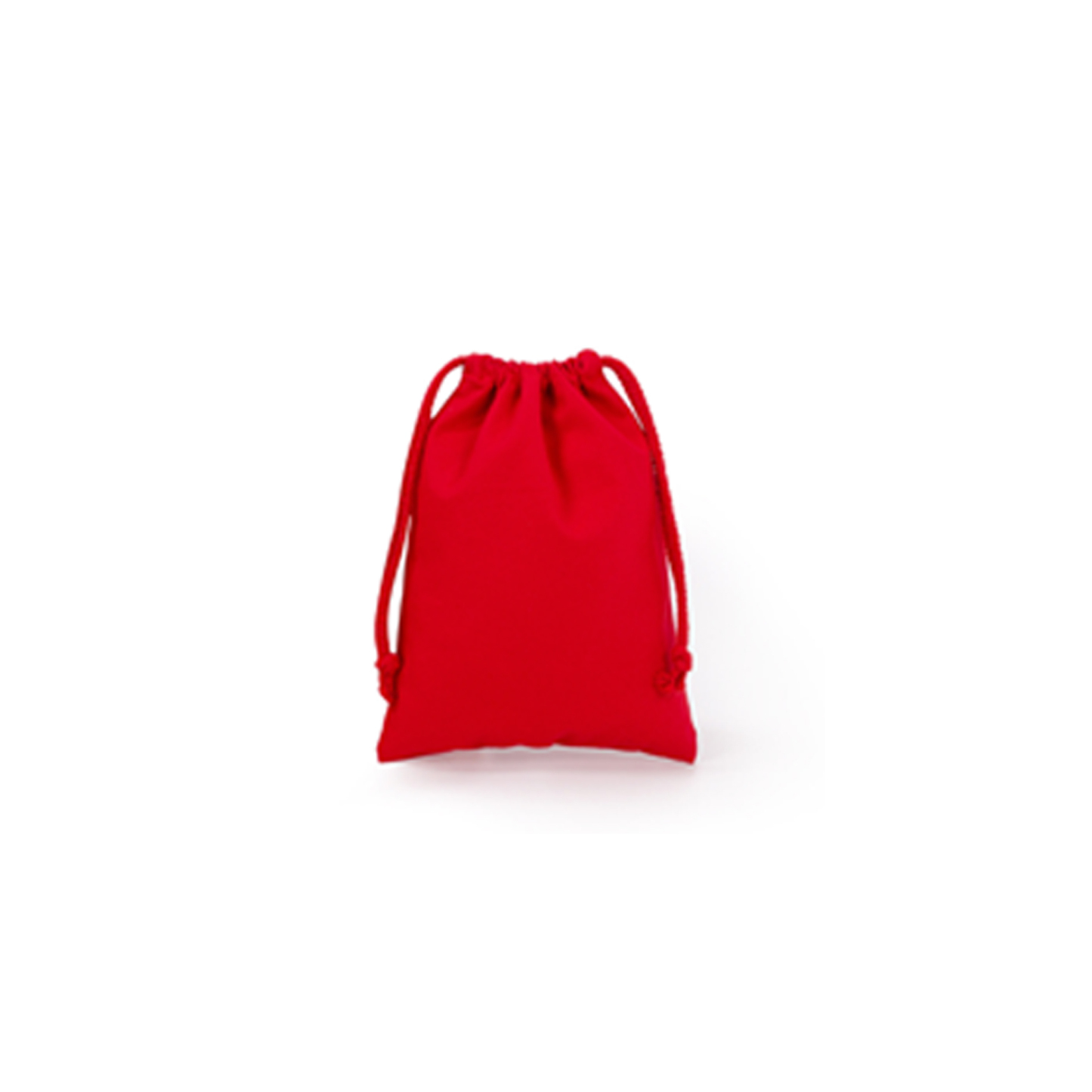 Canvas bags with drawstrings.