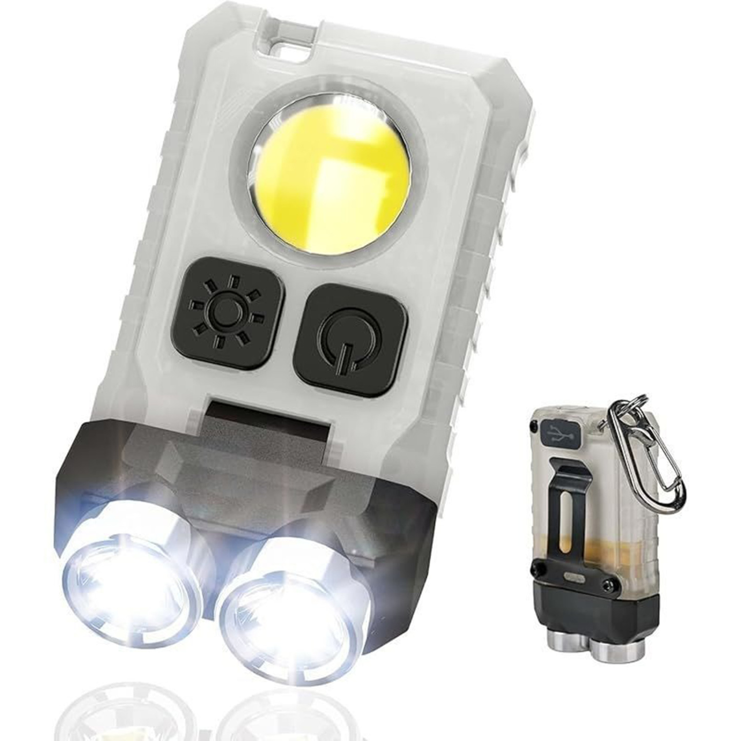 Compact Clip-On Mini Pocket Light 2.4" x 1.4" x 0.6"