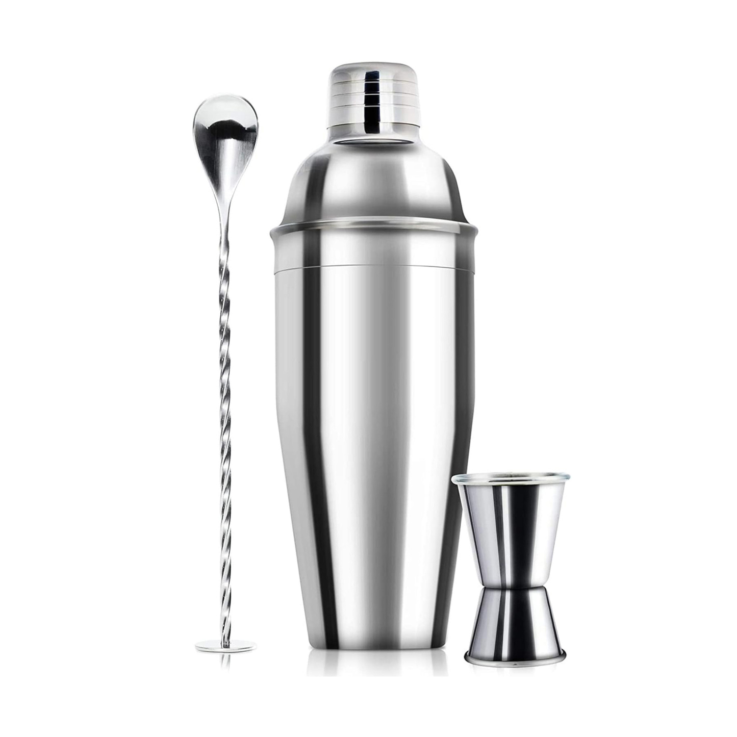 24oz Cocktail Shaker Set with 2-Piece Jigger and Spoon